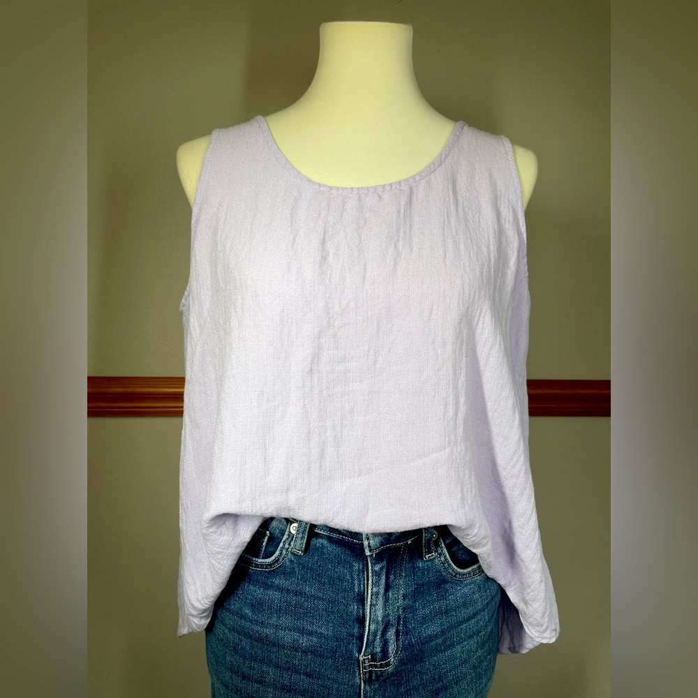 Lavender High Low Top w/ Tie Back